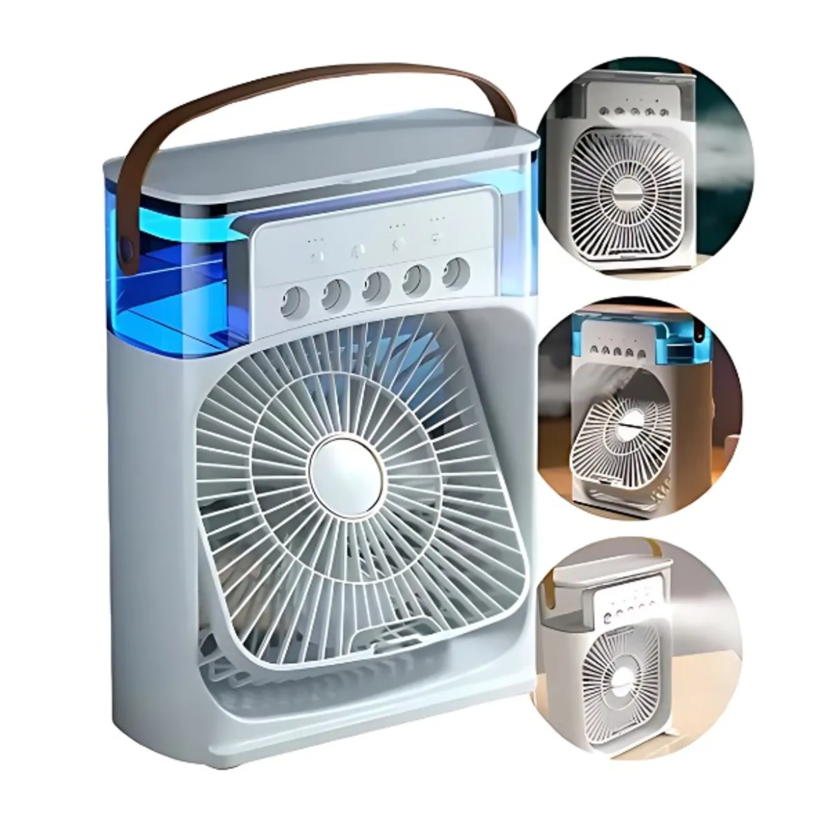 GENERICO - MINI VENTILADOR ENFRIADOR PORTÁTIL HUMIDIFICADOR 3 VELOCIDADES RECARGABLE