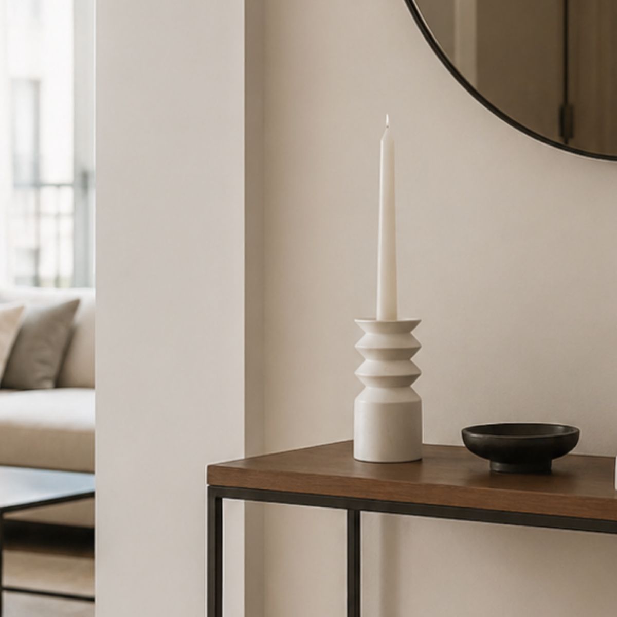 LAR DANIELSEN - Candelabro minimalista de madera blanco - Harmonika