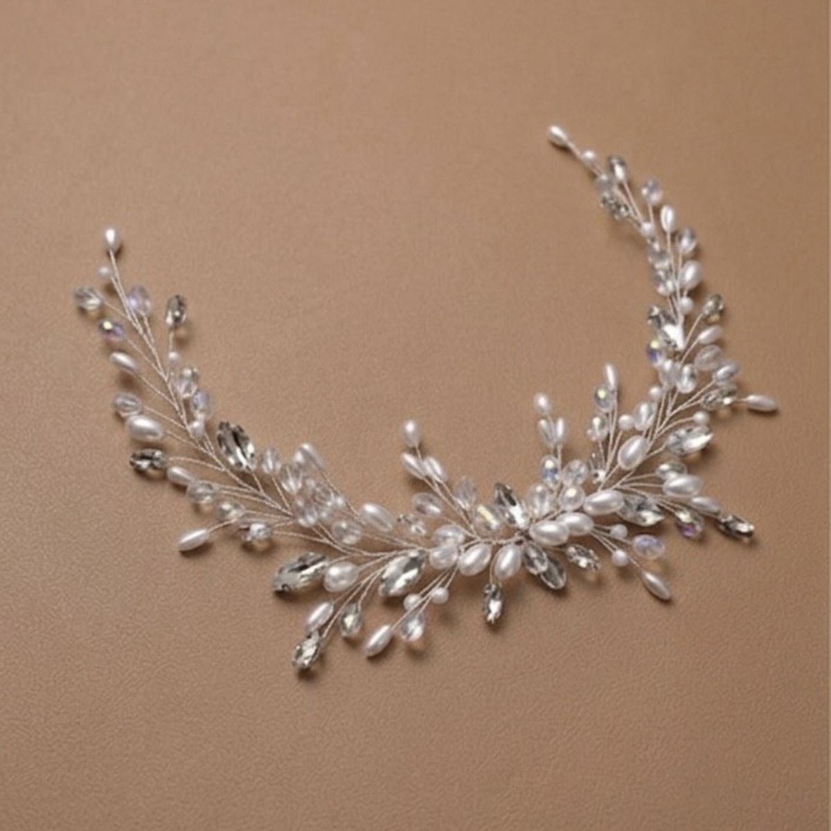 ANADE HANDMADE - TOCADO TIARA ACCESORIO PARA NOVIA
