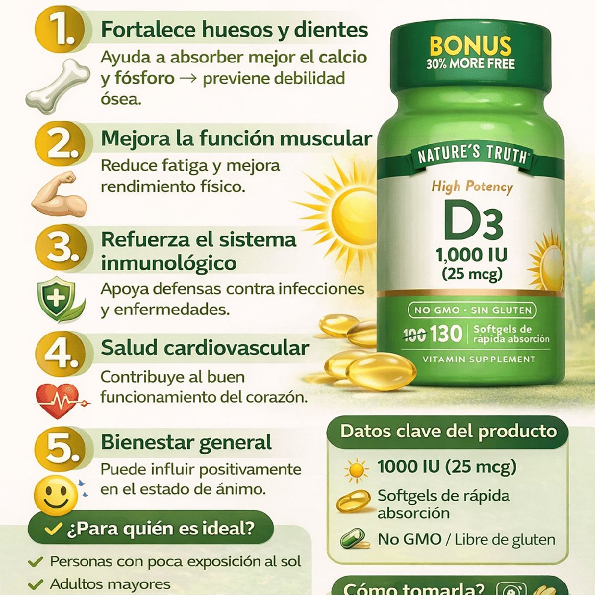 ORIFLAME - Vitamina D3 y Omega 3 Cápsulas