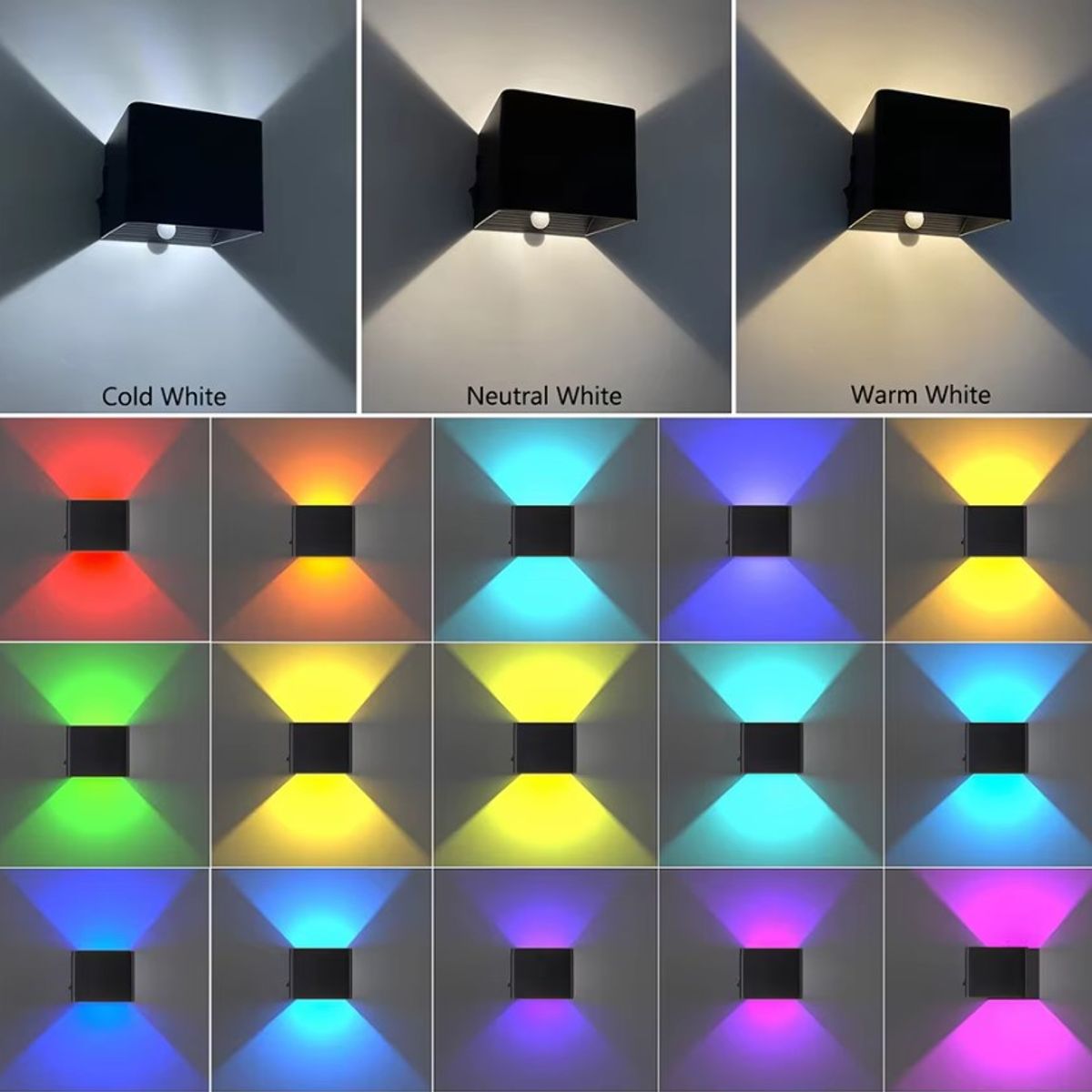 GENERICO - Luces de pared LED RGB Recargable, 4400 mAh, con control remoto