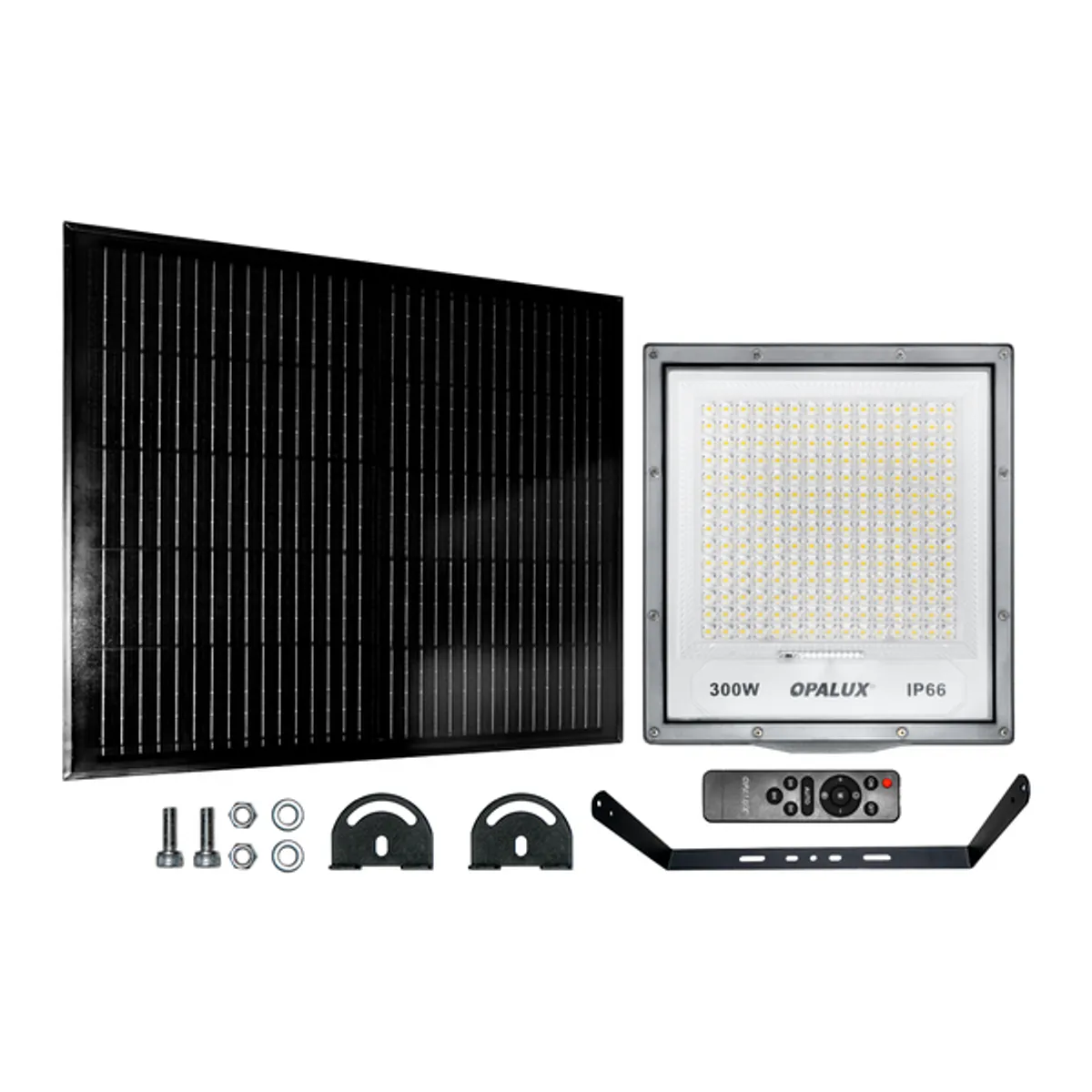 OPALUX - Reflector Solar LED Opalux 300W Tricolor Exterior con Control Remoto Impermeable IP65