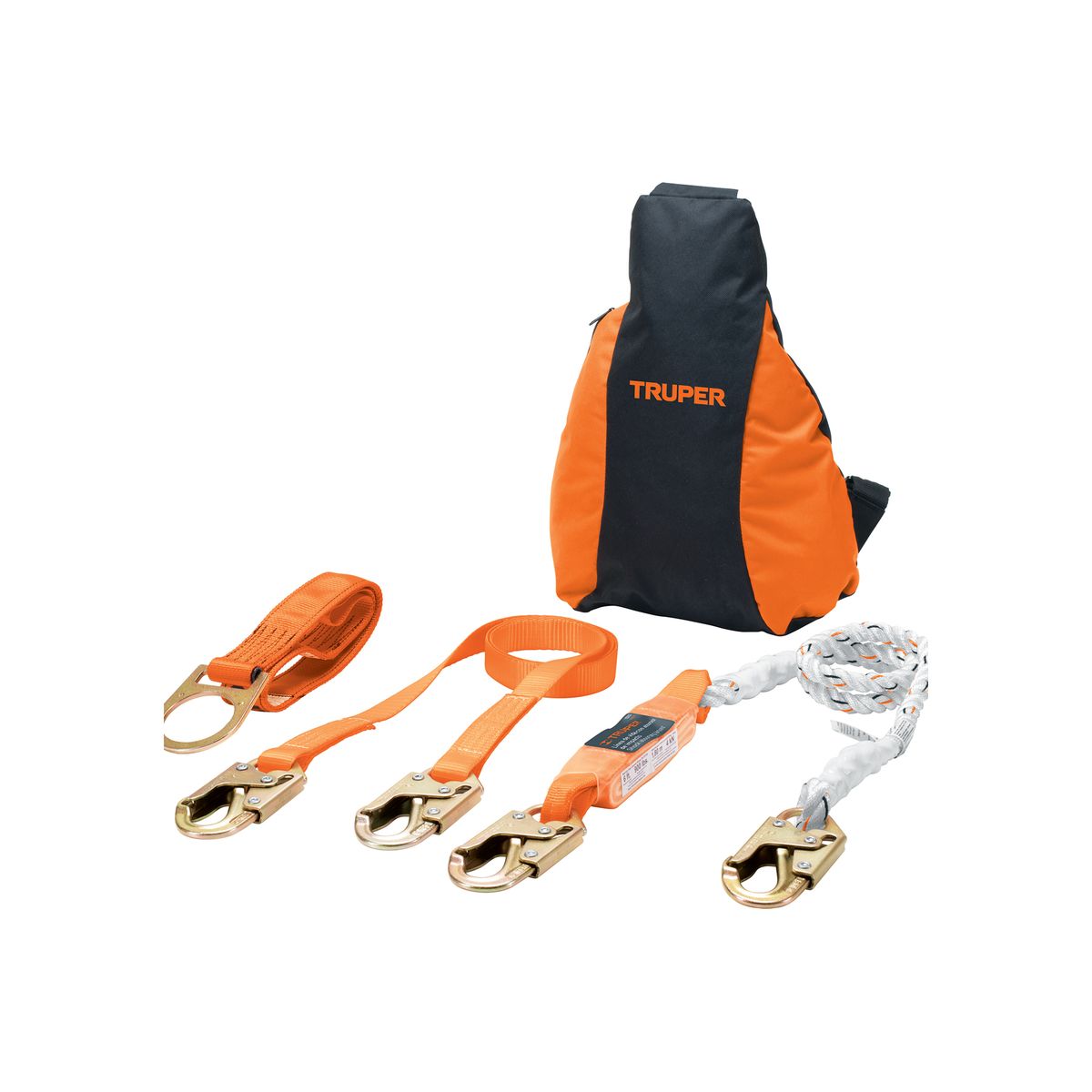 TRUPER - Kit Contra Caidas 5 Piezas Con Certificacion Truper 100887 Color Naranja Talla 40