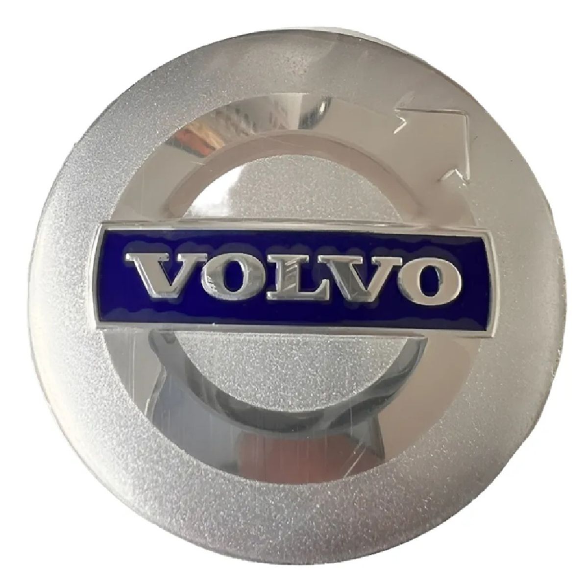 GENERICO - Tapa Central compatible con Aros Volvo 60mm (juego 4 Unids) Plata azulado