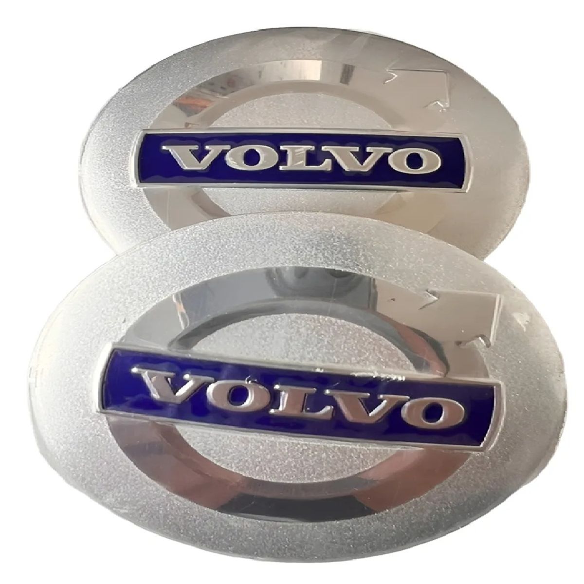 GENERICO - Tapa Central compatible con Aros Volvo 60mm (juego 4 Unids) Plata azulado