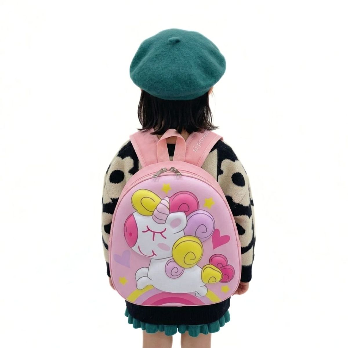 Mochila escolar Kínder o casual modelo Unicornio con relieve-Niña, marca GENERICO - Foto 2