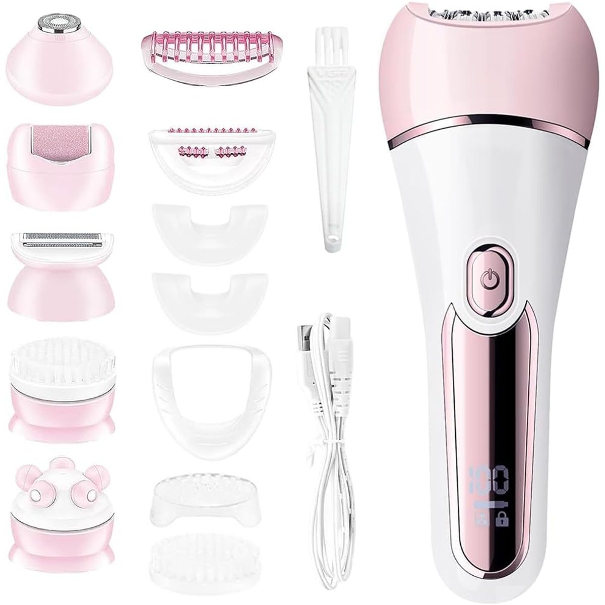 PUREPOWER - VGR 6en1 Recargable Depiladora para mujer, dispositivo impermeable IPX7 para uso húmedo y seco