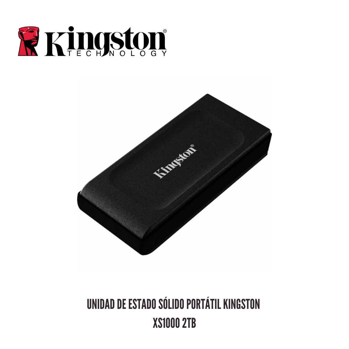 KINGSTON - Unidad de Estado Sólido Portátil Kingston XS1000 SXS1000-2000G 2TB USB 3.2 Gen 2