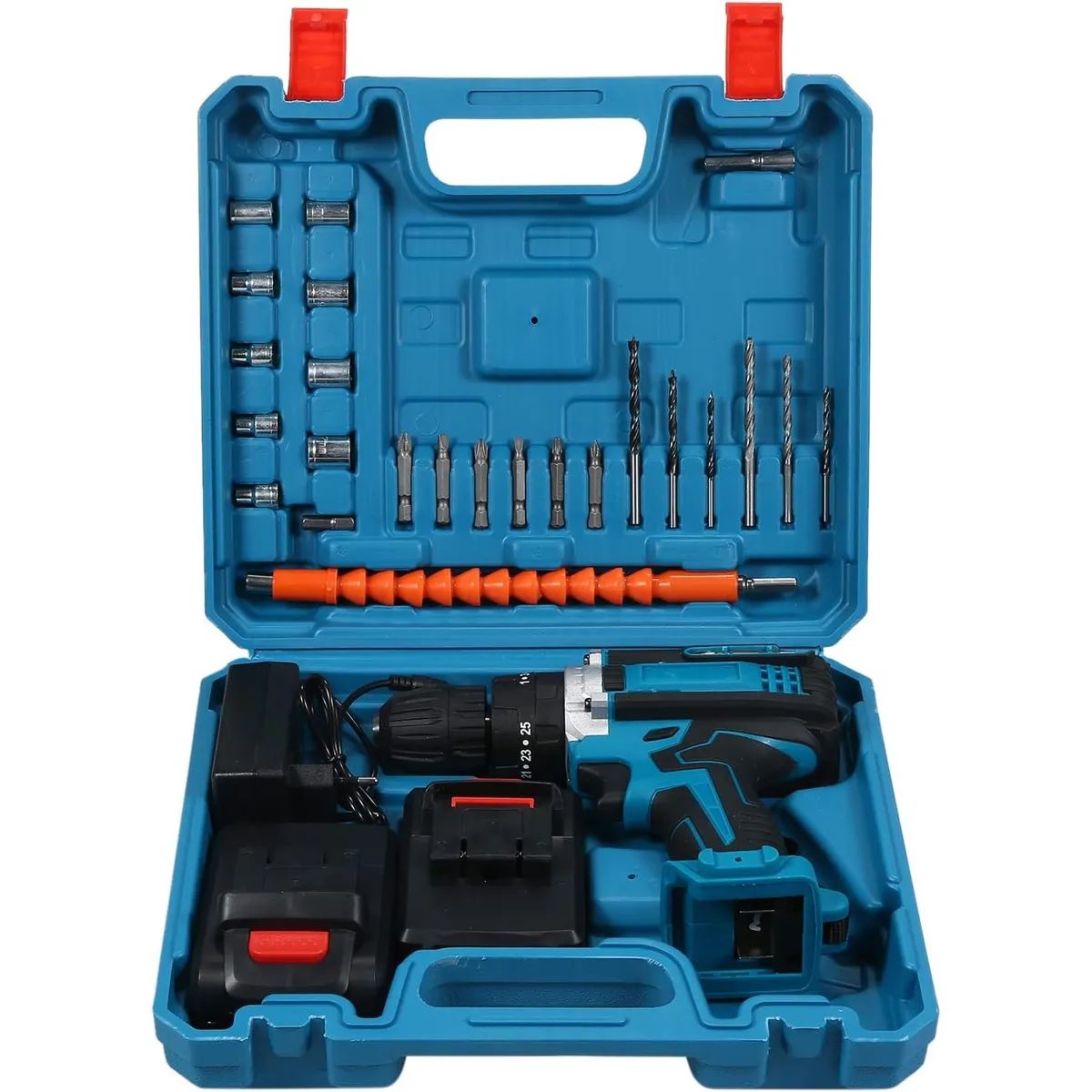 GENERICO - KIT DE TALADRO INHALAMBRICO CON 2 BATERIAS DE 21V