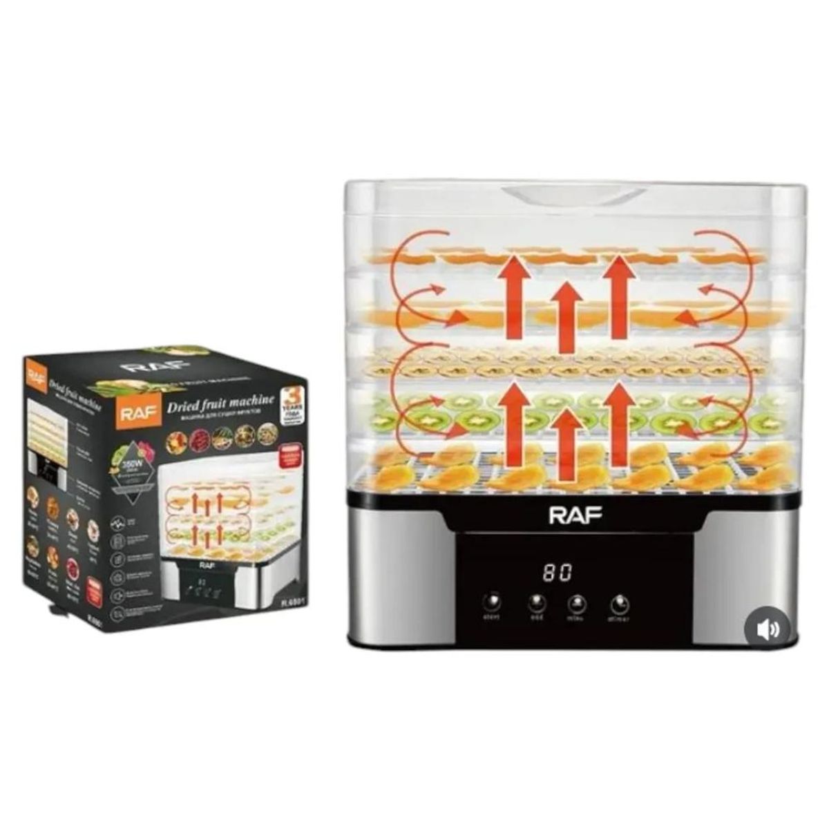 GENERICO - MAQUINA DESHIDRATADORA AUTOMATICA FRUTAS Y VERDURAS RAF 5 NIVELES