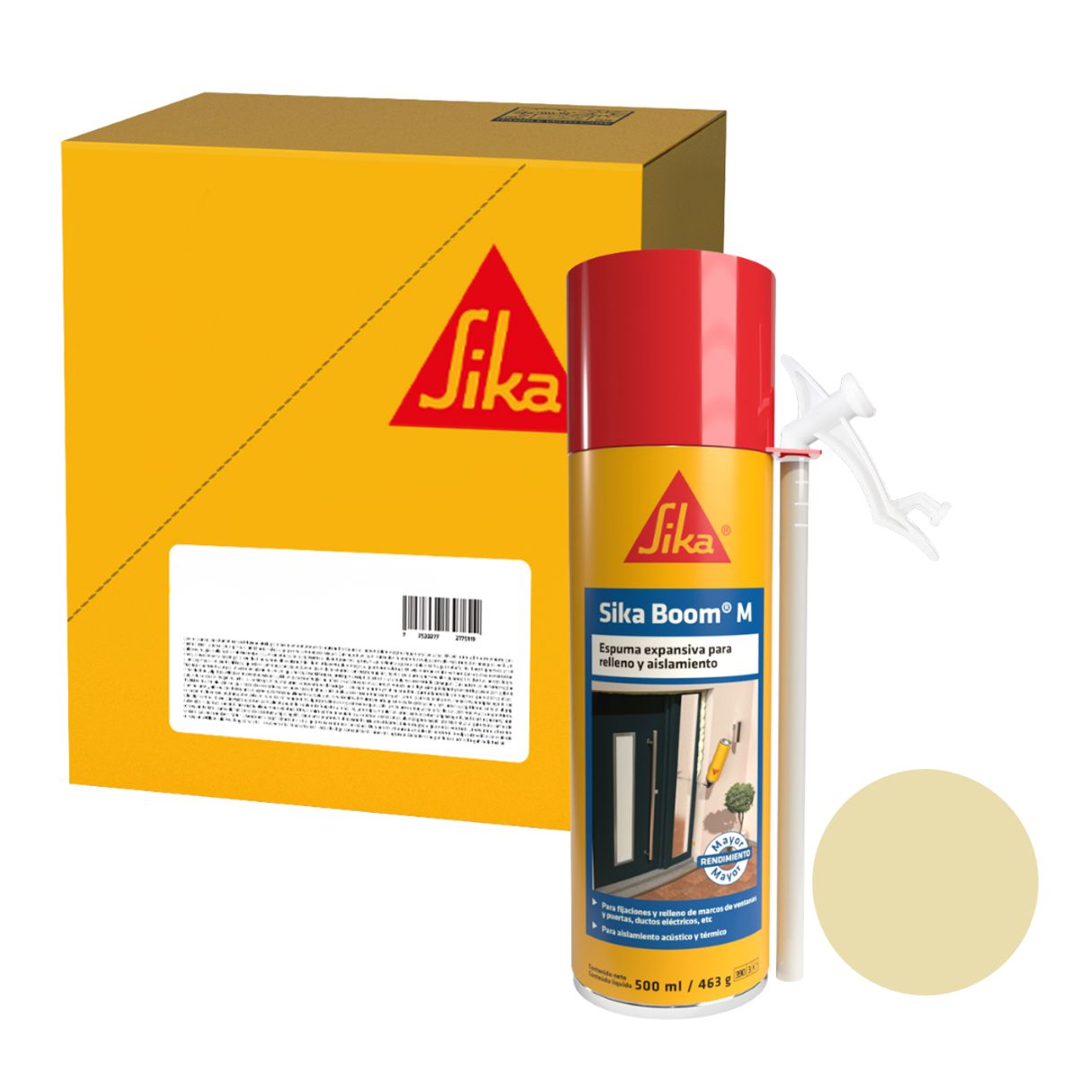 SIKA - Pack 12 unidades de Espuma Expansiva de poliuretano Sikaboom M  por 500ml