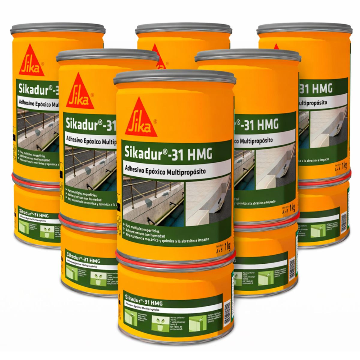 SIKA - Pack de 6 unidades Sikadur 31 HMG, Gris 1kg