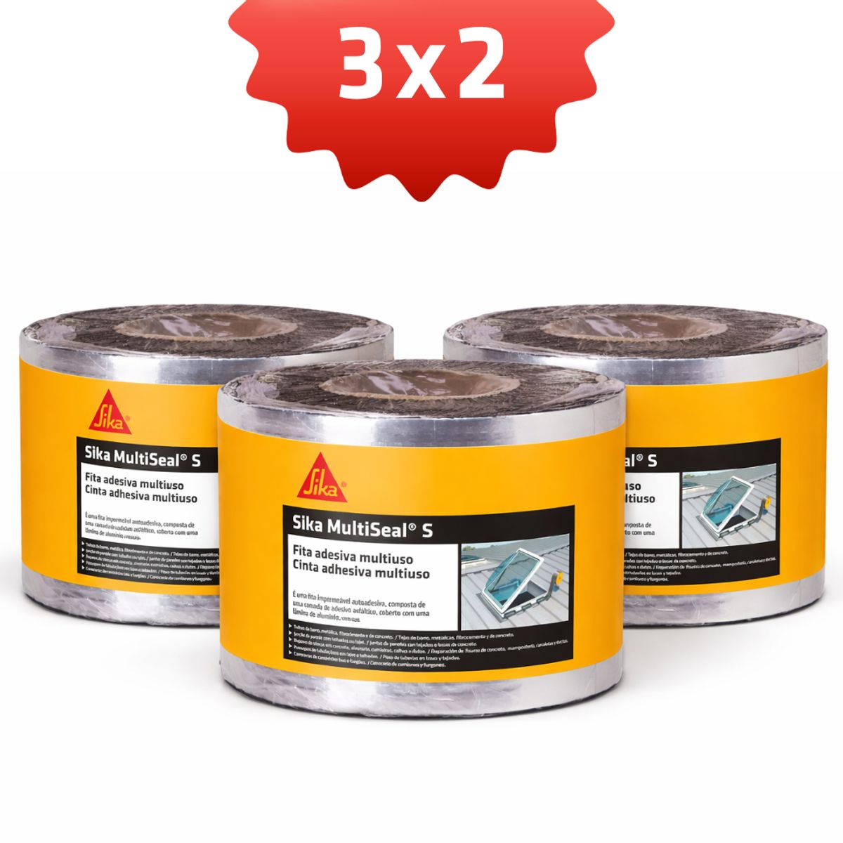 SIKA - Pack de 3 unidades de Sika Multiseal S/ cinta impermeable