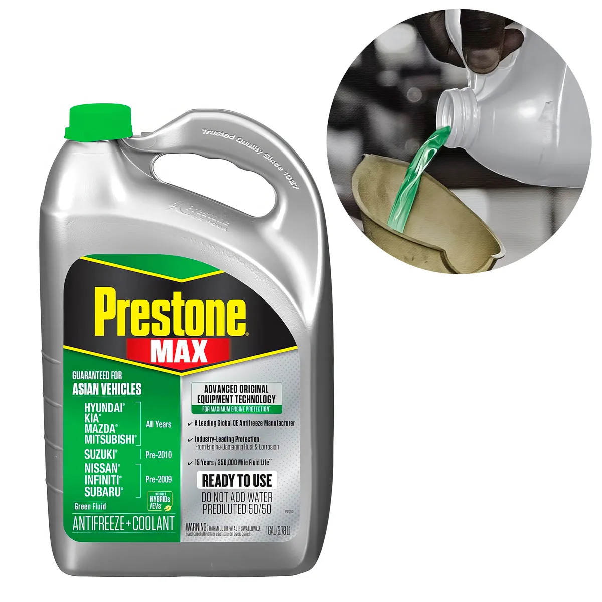 Refrigerante Prestone Max Asian Vehicles 50/50 Verde 1 Galón