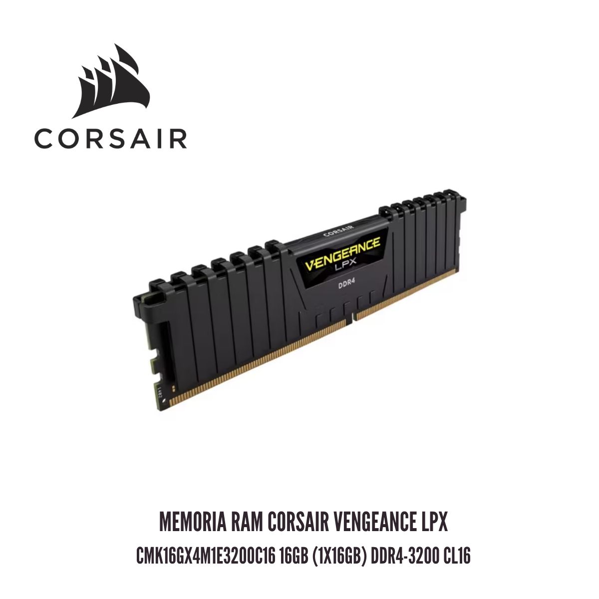 CORSAIR - MEMORIA RAM Corsair Vengeance LPX CMK16GX4M1E3200C16 16GB 1x16GB DDR4-3200 CL16
