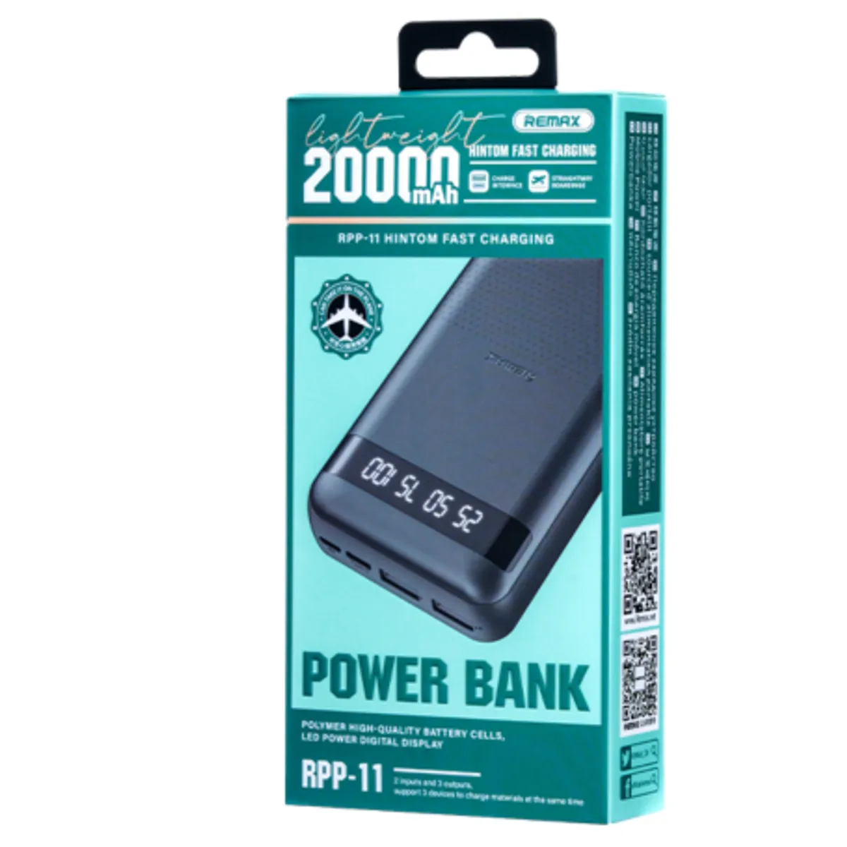 GENERICO - MOCHILA LED INTELIGENTE CASCO MOTO + Power Bank 20,000mAh
