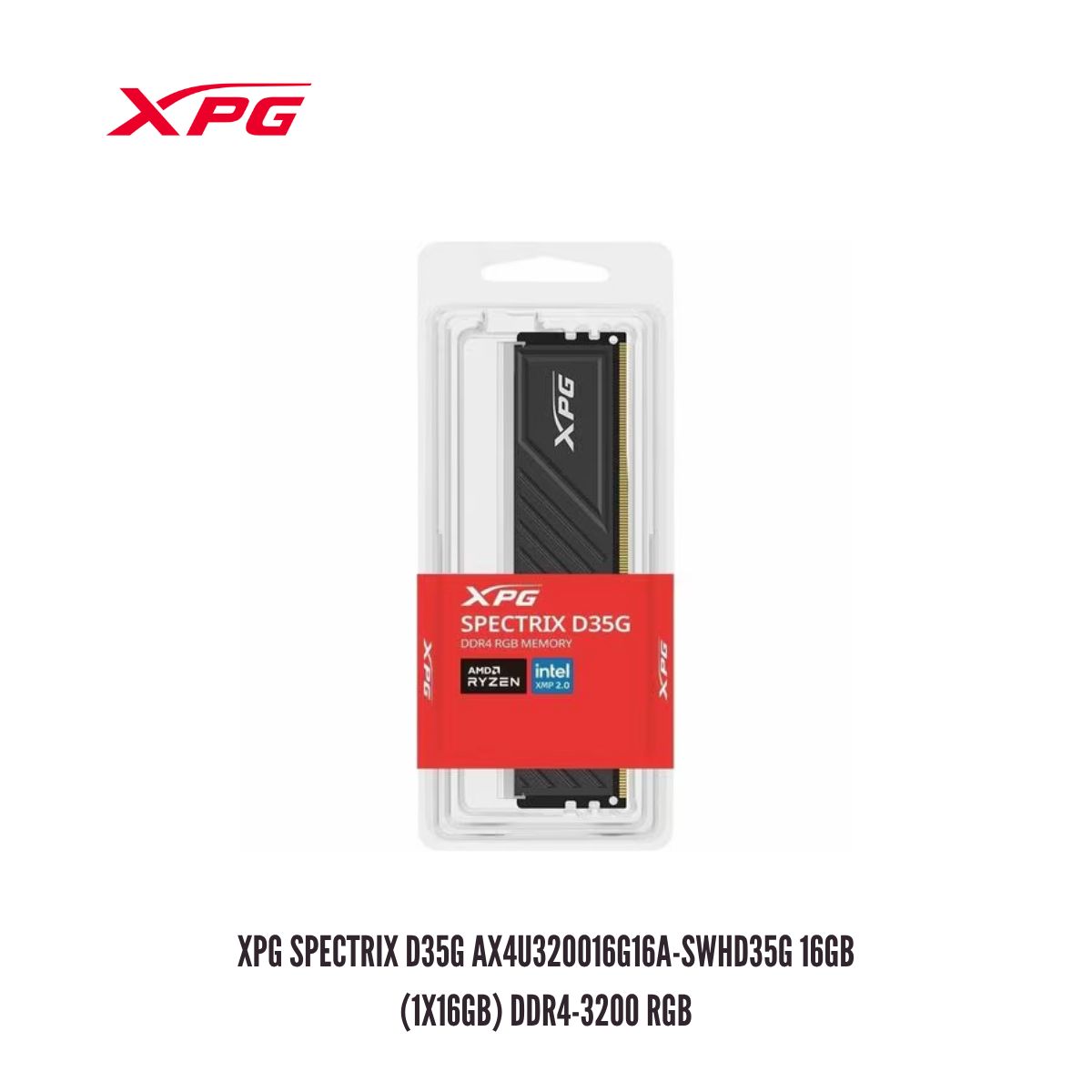 XPG - MEMORIA RAM XPG SPECTRIX D35G AX4U320016G16A-SWHD35G 16GB 1X16GB DDR4-3200 RGB