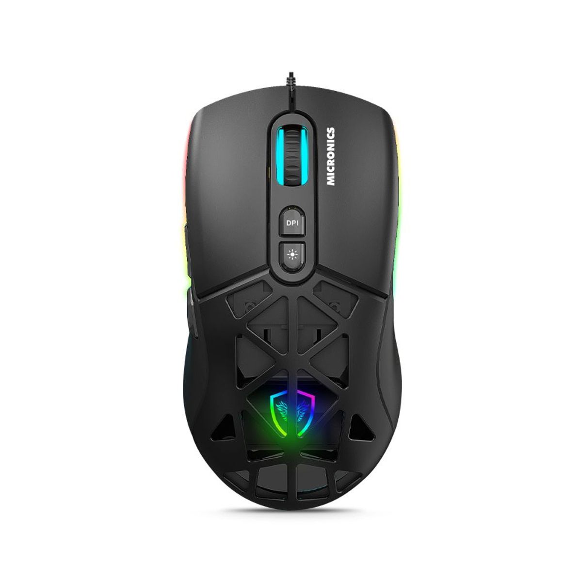 MICRONICS - Mouse Gamer Led 7b 12800dpi Micronics Mirage GM890 + Pad Mouse