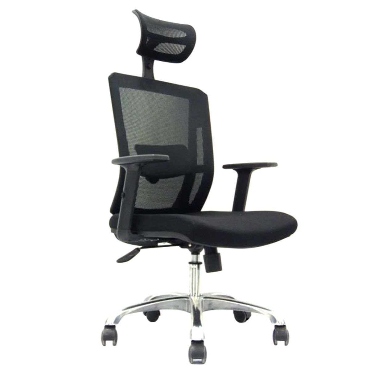 TEMEL - Sillón Presidencial Delphi Pro Negro Ergonómico con Cabecera y Malla