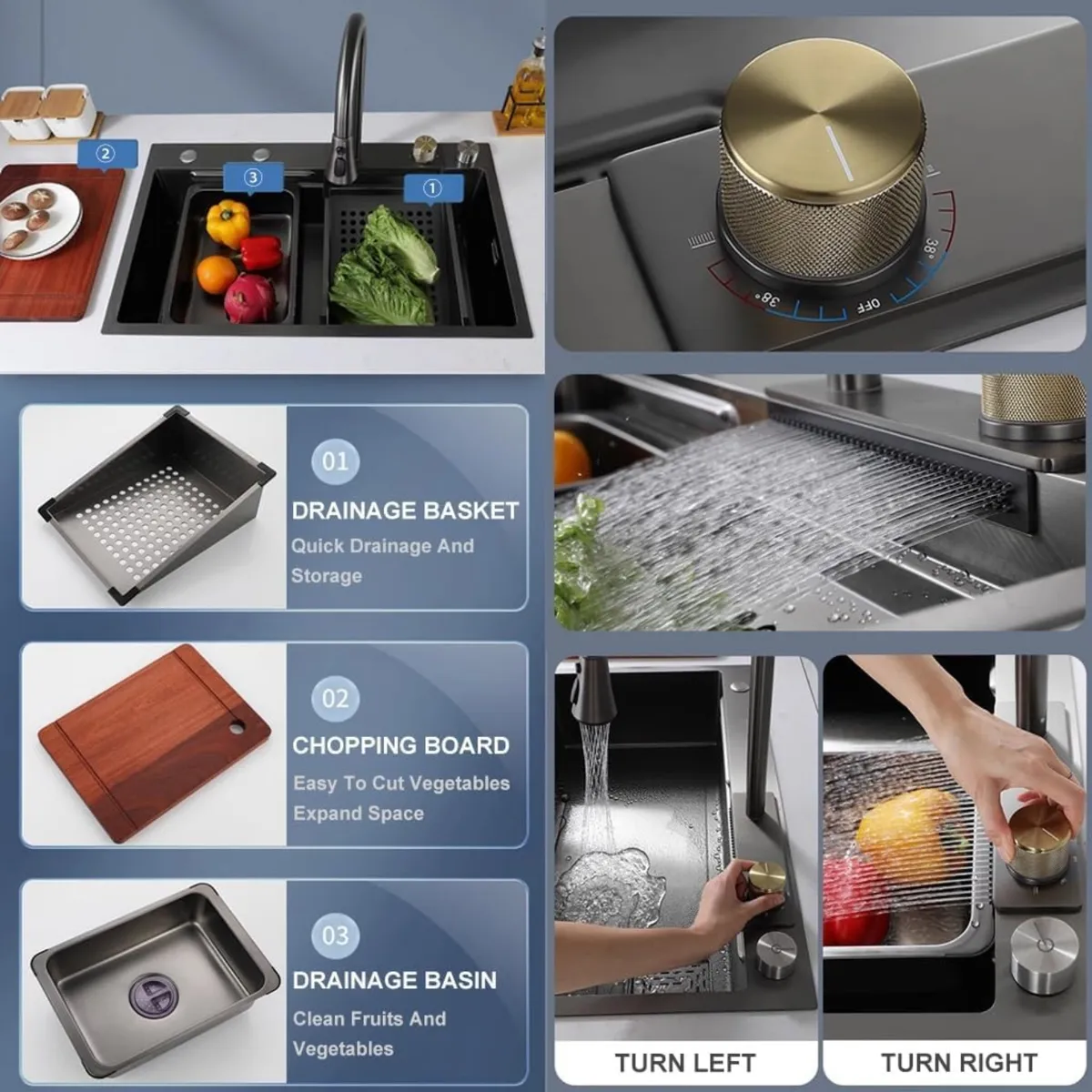 GENERICO - Combo Lavaplato Empotrado 75 cm x 45 cm Acero Inoxidable Fullequipo