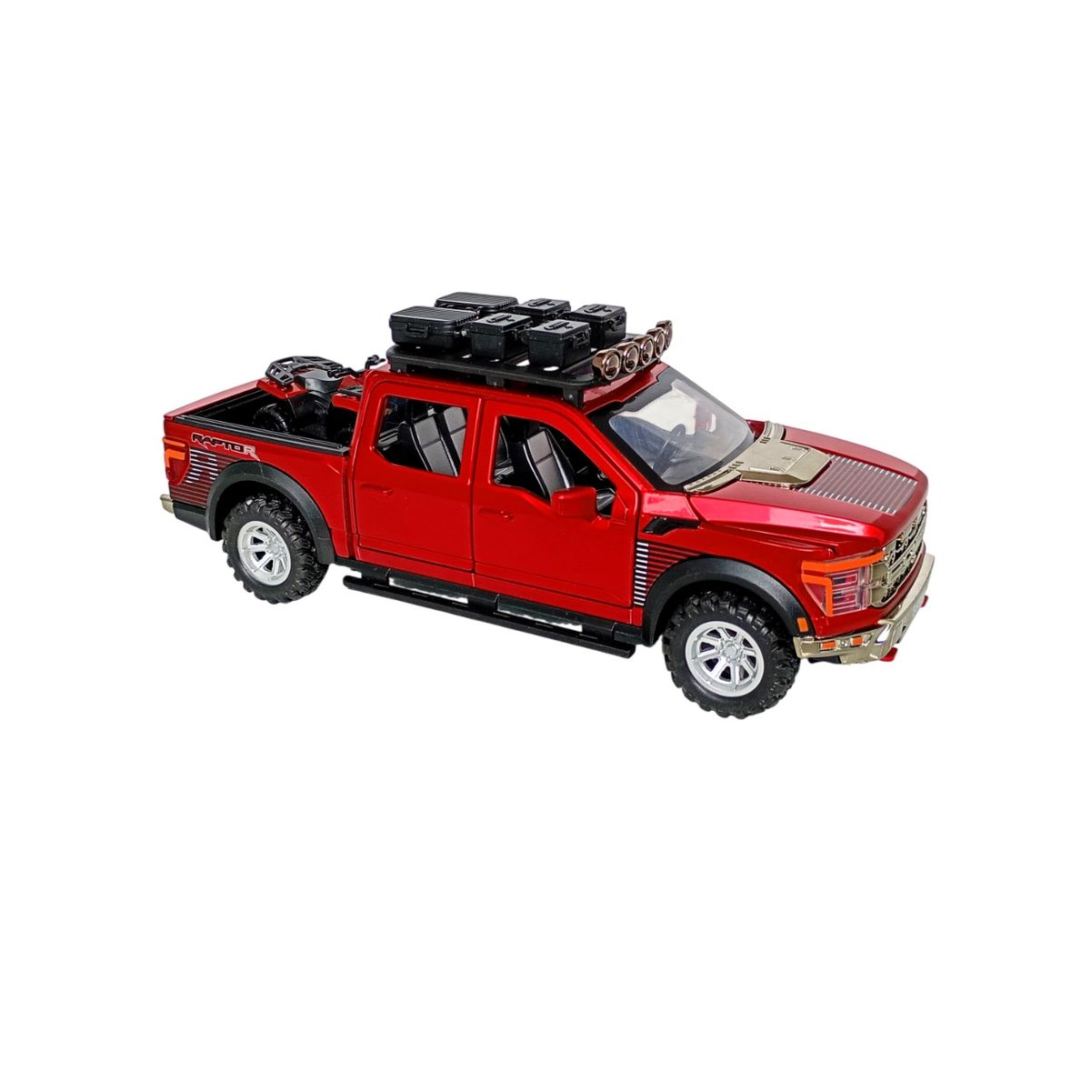 DIECAST MASTER - CAMIONETA COLECCION FORD F150 RAPTOR ROJO SONIDO Y LUZ ESCALA 1: 24