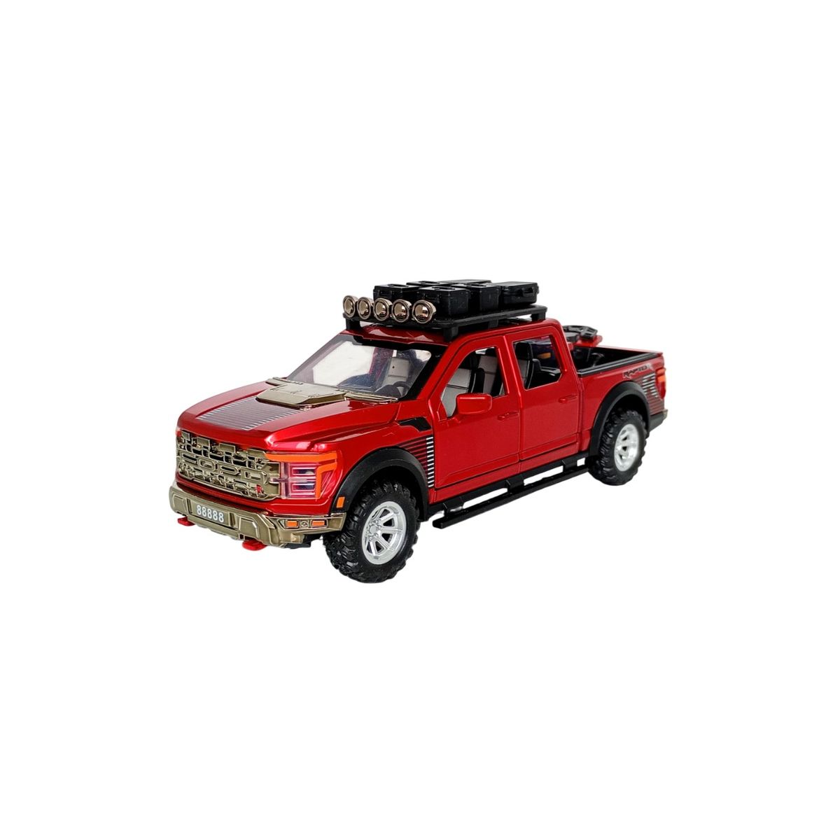 DIECAST MASTER - CAMIONETA COLECCION FORD F150 RAPTOR ROJO SONIDO Y LUZ ESCALA 1: 24