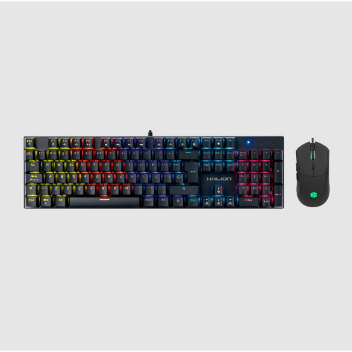 HALION - Combo Gamer HARRIER K201C USB LUCES LED RAINBOW HALION