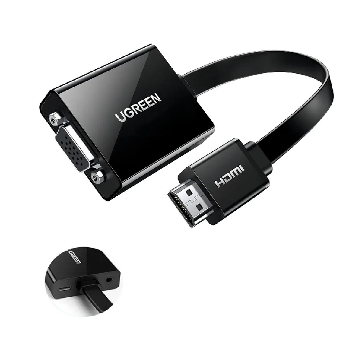 UGREEN - Convertidor HDMI a VGA + Audio y Plug 3.5 1920x1080 Ugreen