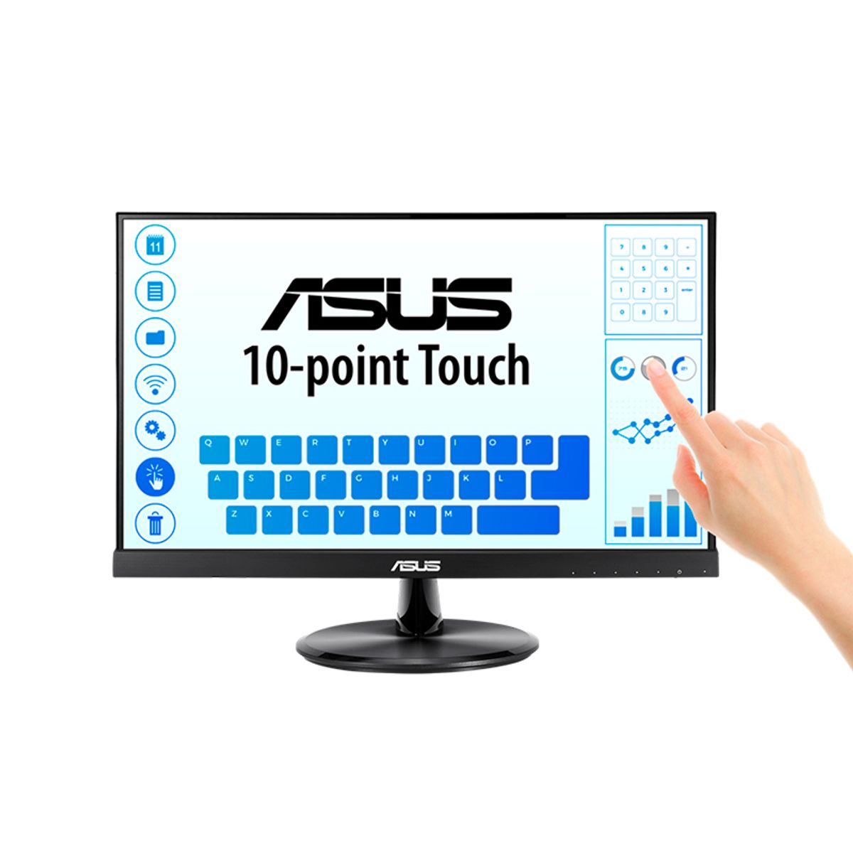 ASUS - Monitor Plano Multitactil ASUS VT229H, 21.5 FHD IPS 1920x1080 HDMI x1VGA x1