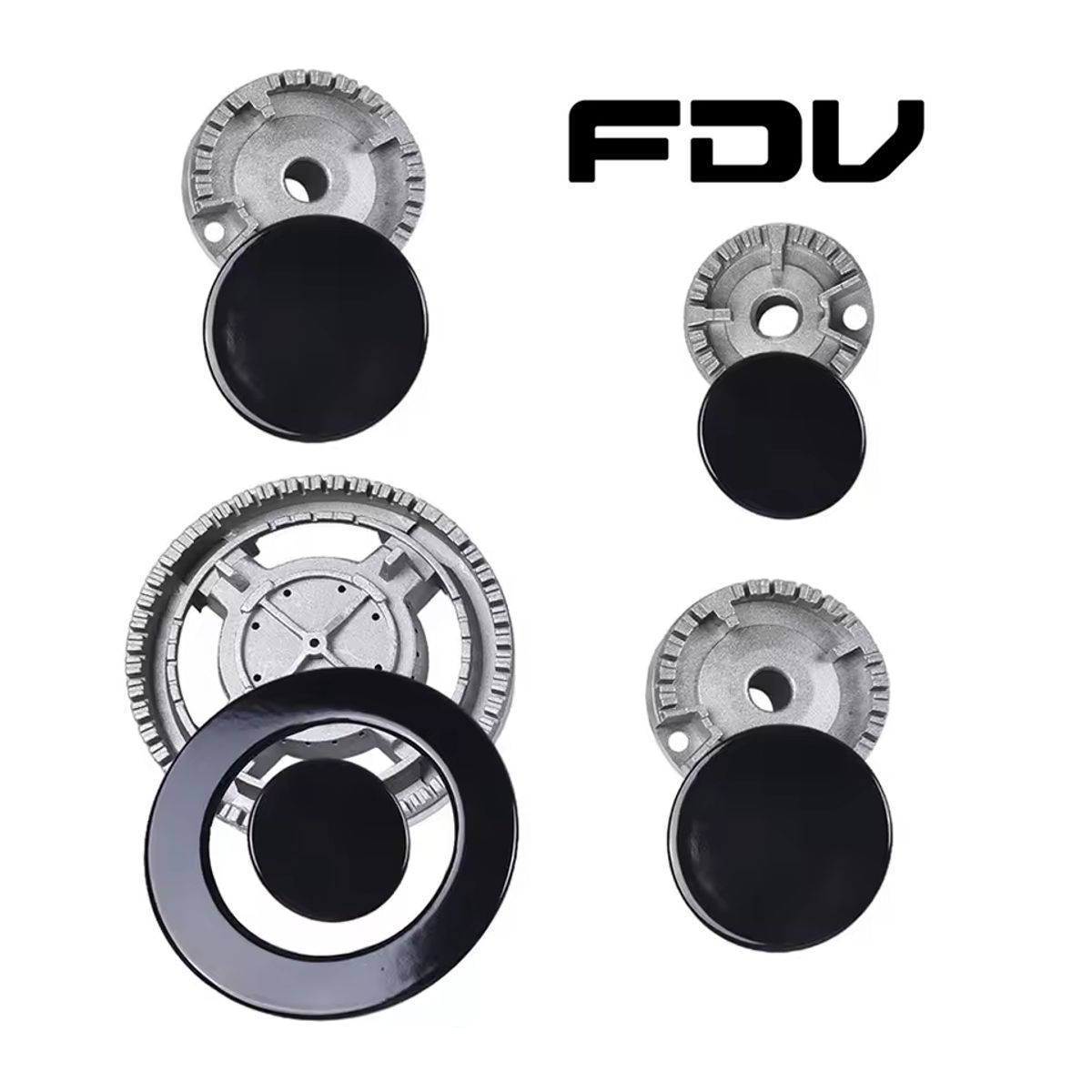 FDV - Juego de 04 quemadores para cocina empotrable FDV