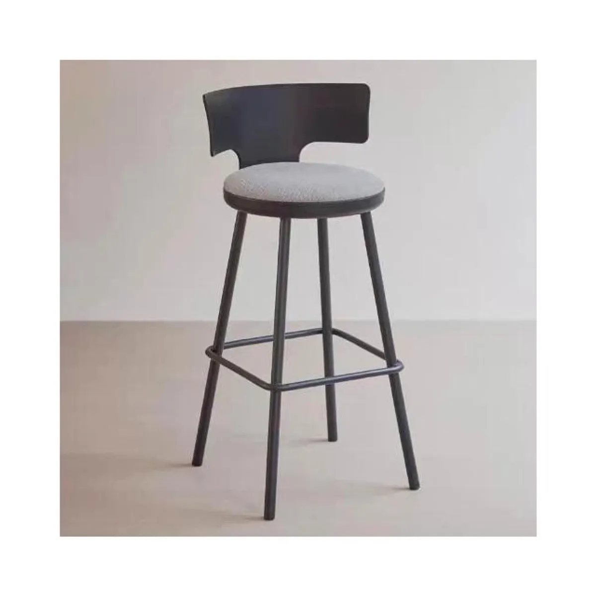 GENERICO - Silla bar negro nordico 65 cm alt