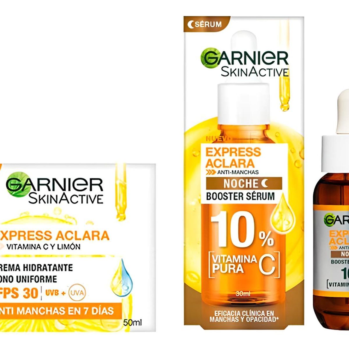 Garnier - Duo Express Aclara Crema Día + Serum Noche Garnier