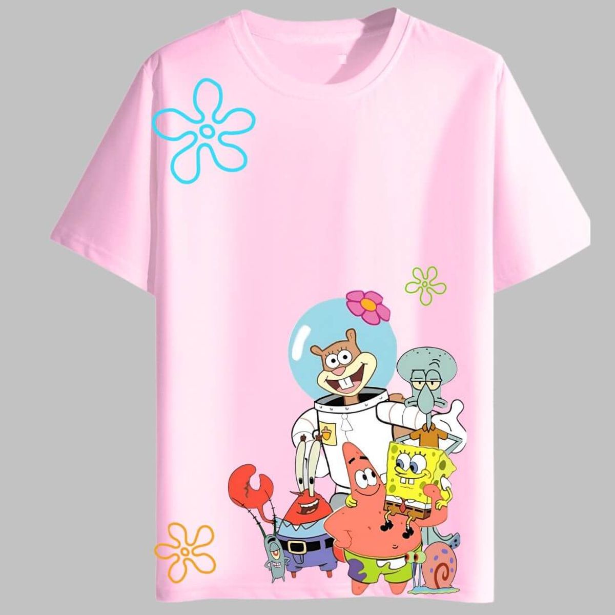 GENERICO - Polos Algodon Bob Esponja Peluche - Tallas 6 hasta XL