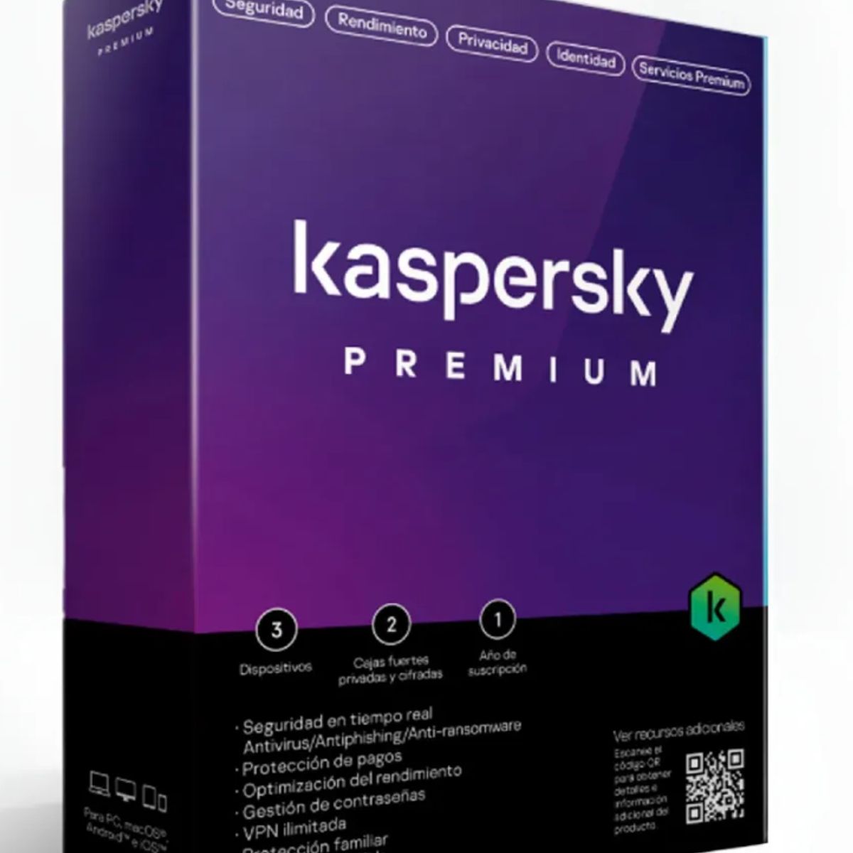 KASPERSKY - Antivirus Kaspersky Premium 1 Dispositivo 1 Año