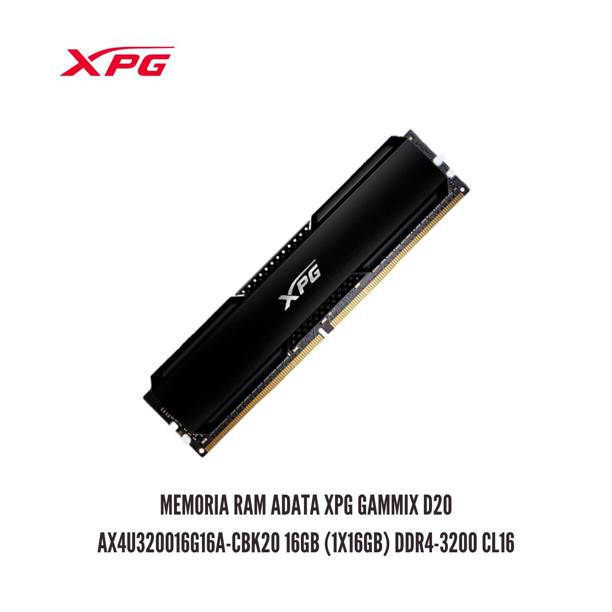 ADATA - Memoria RAM ADATA XPG GAMMIX D20 AX4U320016G16A-CBK20 16GB 1x16GB DDR4-3200 CL16