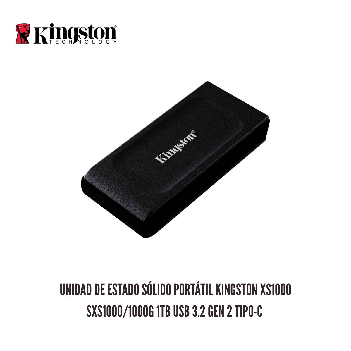 KINGSTON - Unidad de Estado Sólido Portátil Kingston XS1000 SXS1000/2000G 2TB USB 3.2 Gen 2 Tipo-C