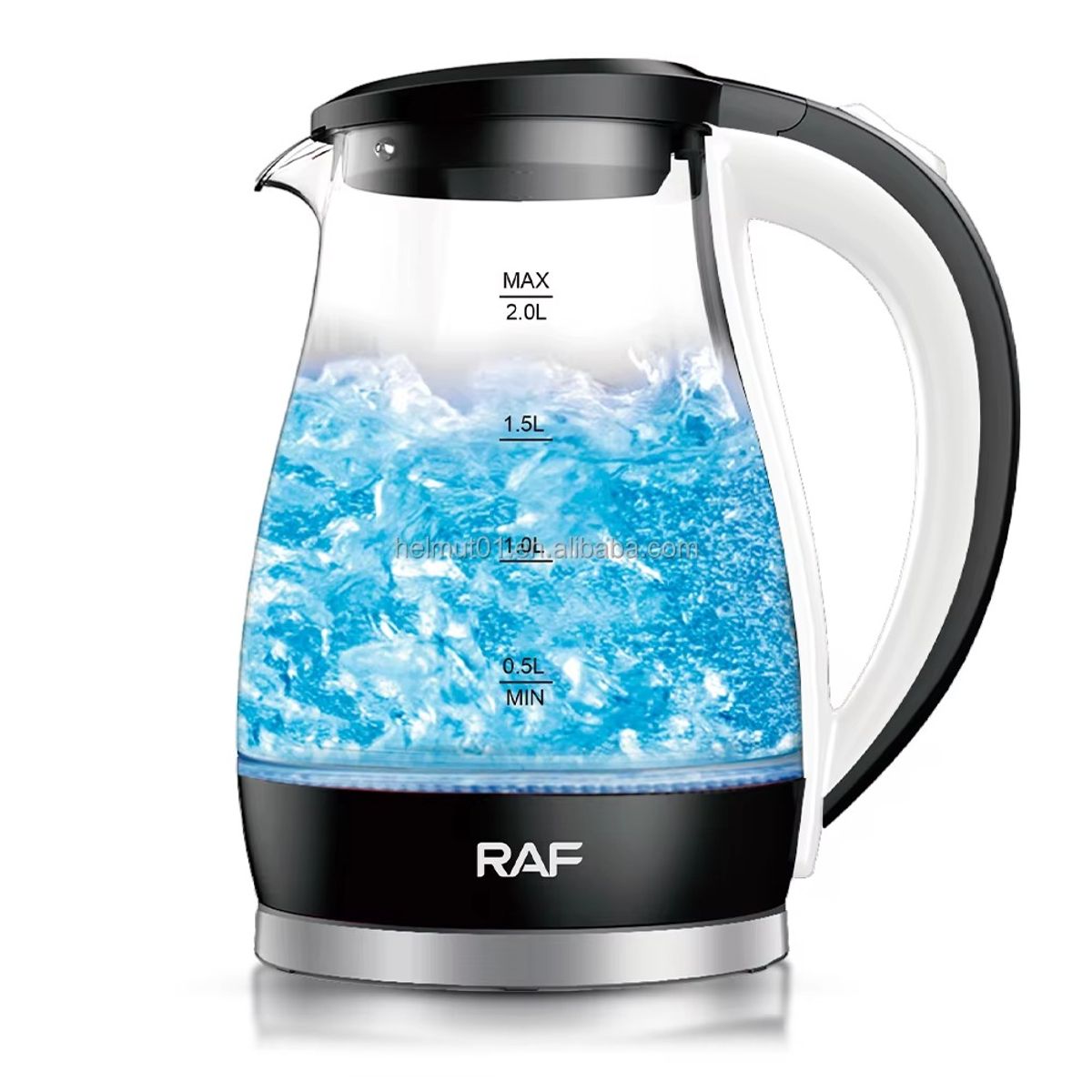 RAFF - Hervidor Eléctrico RAF 2 Lts Vidrio 2000W R7820 Negro