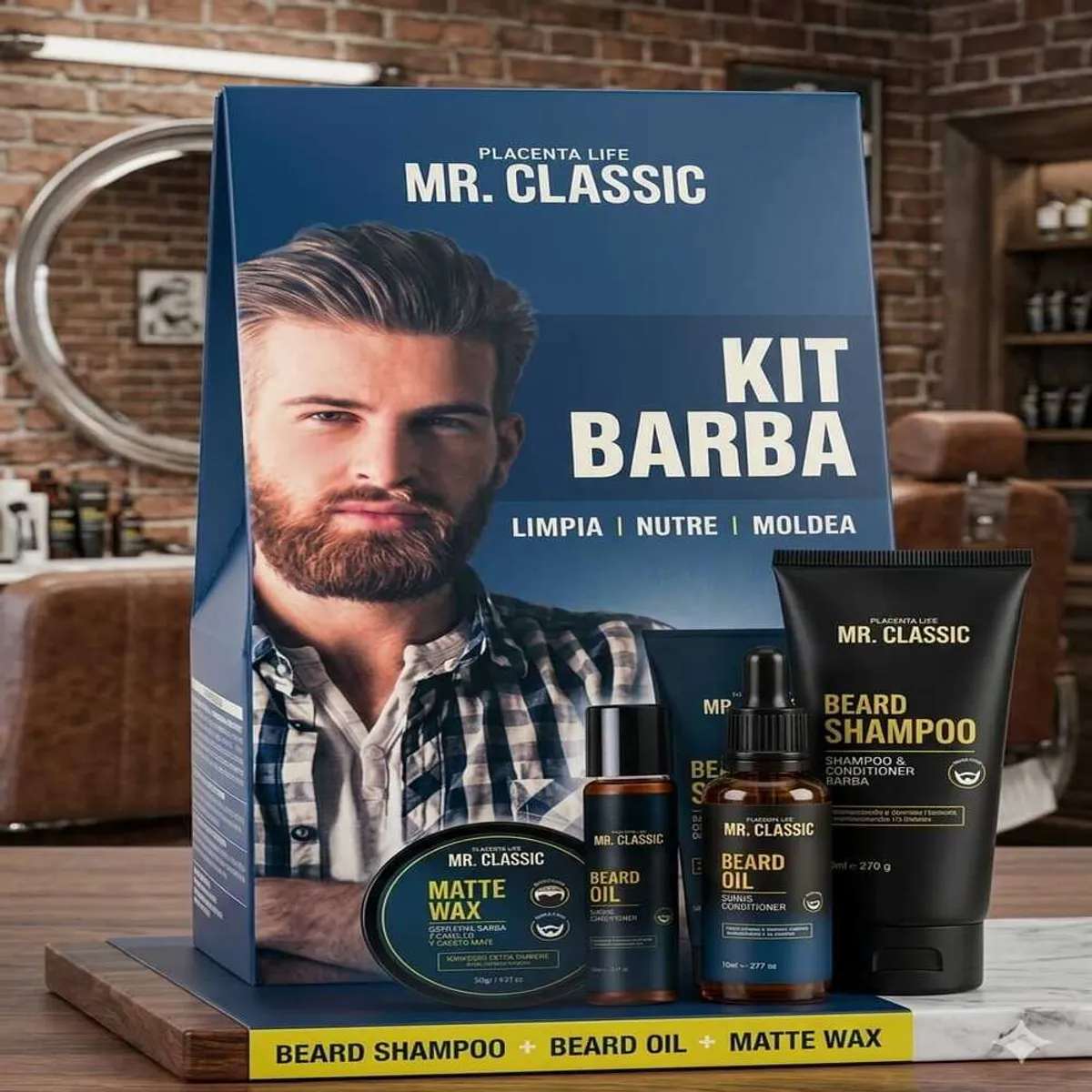 PLACENTA LIFE - Kit Completo para Barba MR. CLASSIC