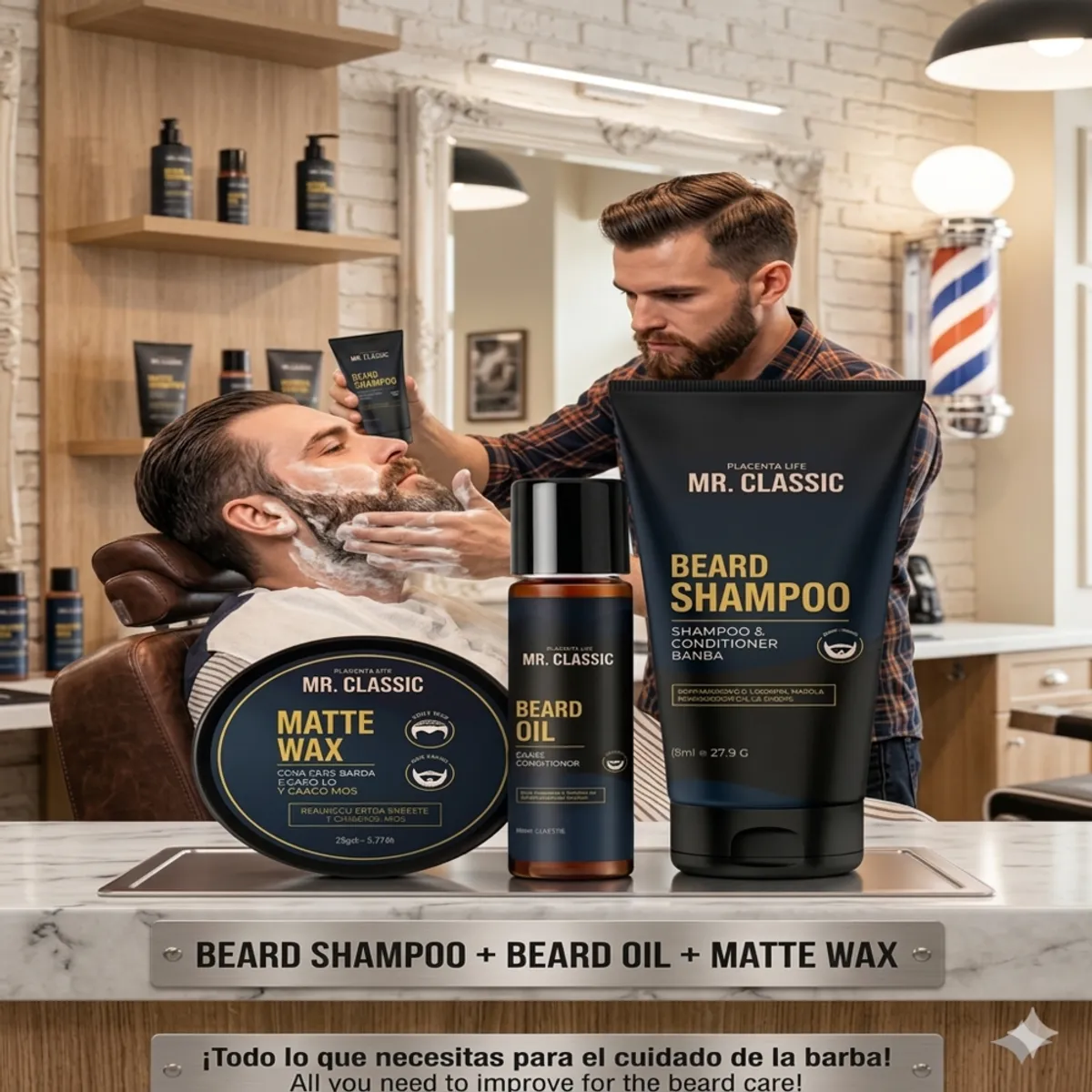 PLACENTA LIFE - Kit Completo para Barba MR. CLASSIC