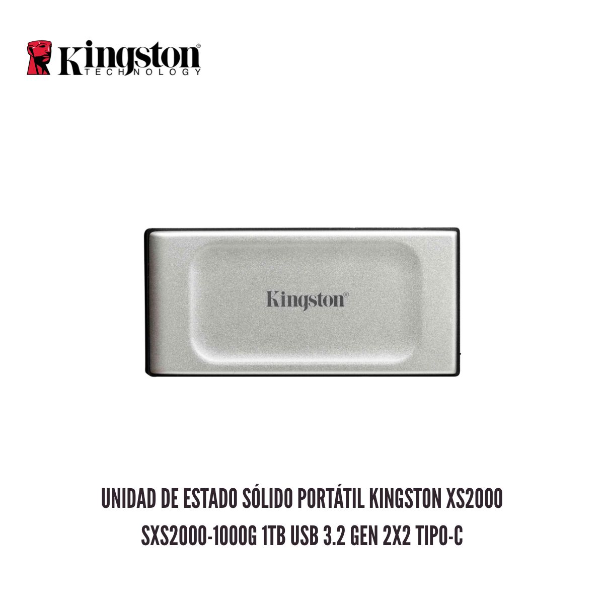 KINGSTON - UNIDAD DE ESTADO SOLIDO PORTATIL KINGSTON XS2000 SXS2000-1000G 1TB USB 3.2 GEN 2X2 TIPO-C