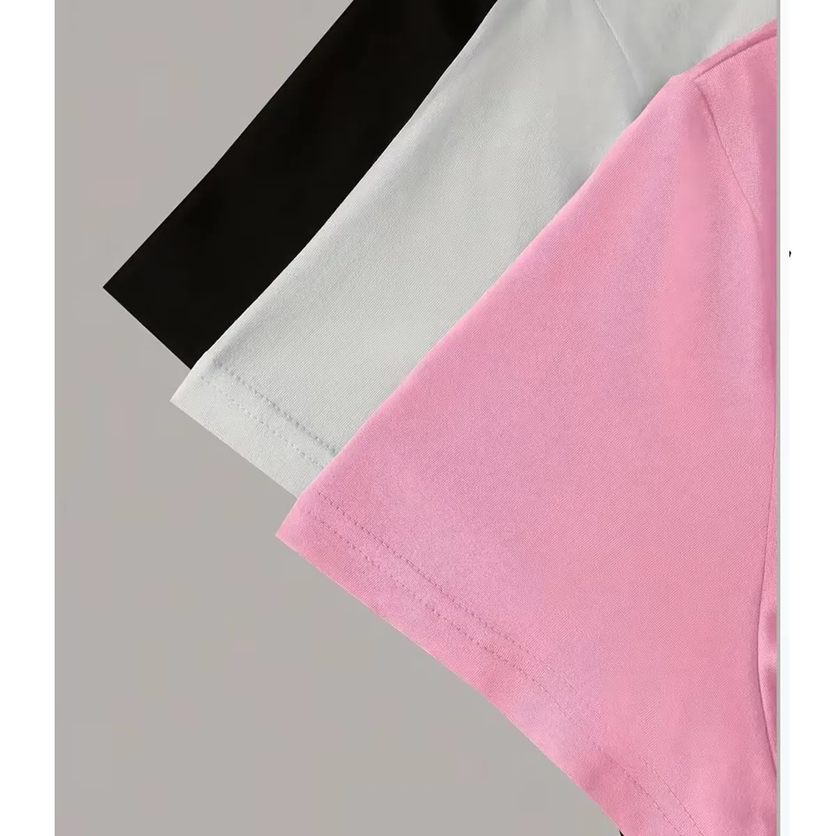 PEACE AND LOVE - Pack 3 Polos Manga Corta Blanco Negro Rosado Unisex Peace And Love.