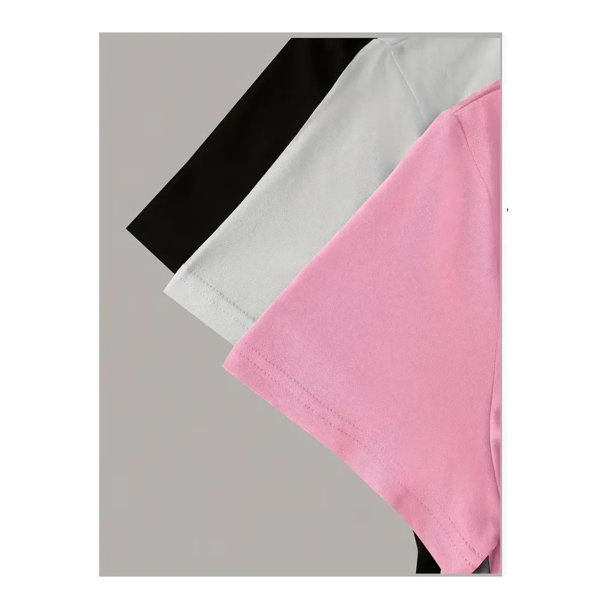PEACE AND LOVE - Pack 3 Polos Manga Corta Blanco Negro Rosado Unisex Peace And Love.