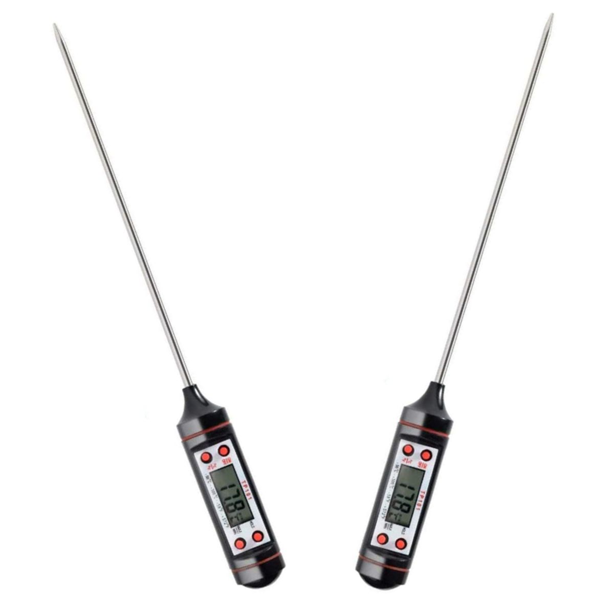 GENERICO - Pack de 2 Termómetros Digital Modelo TP-101 Ideal para Comidas y Bebidas