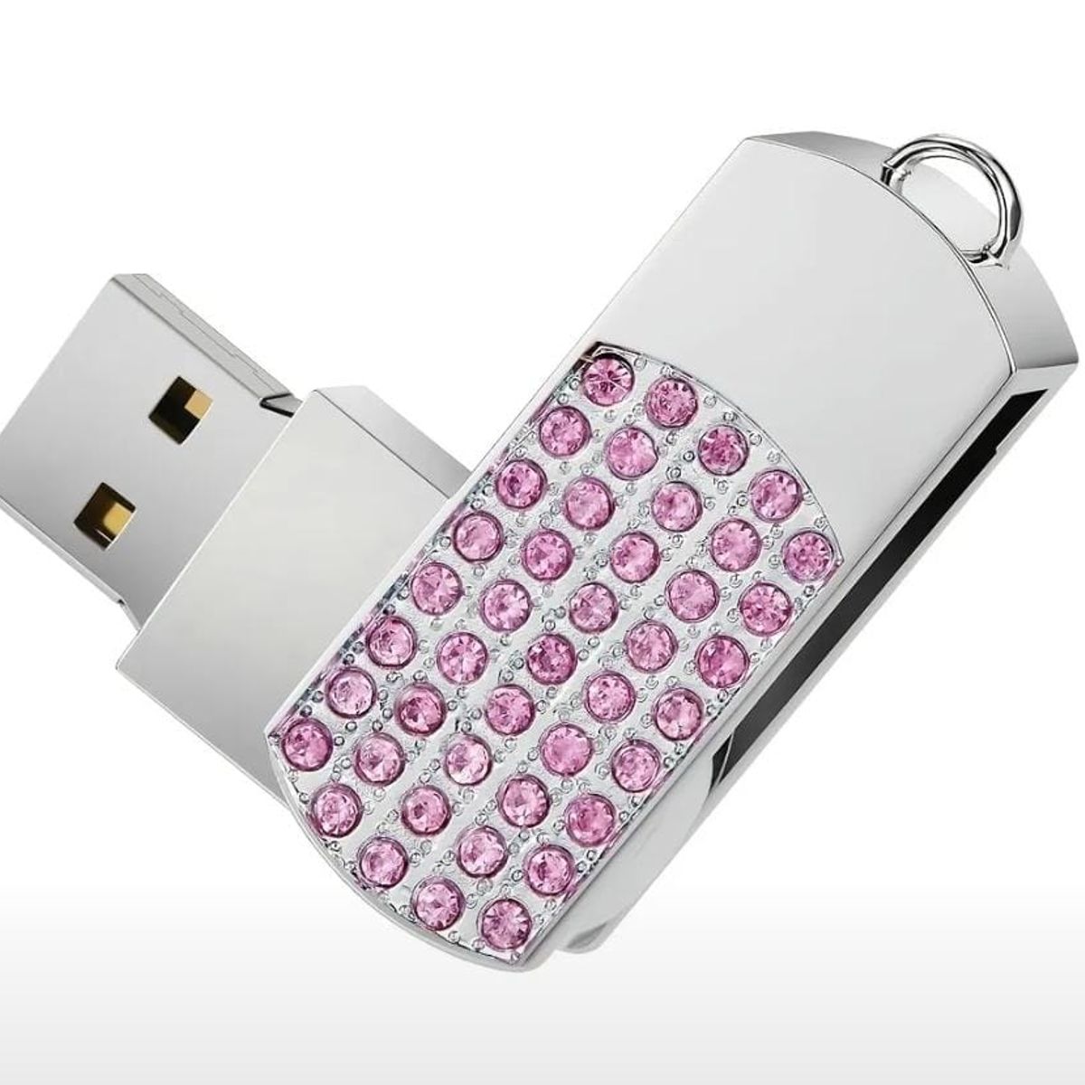 GENERICO - Memoria USB 128GB Rosado Cristales