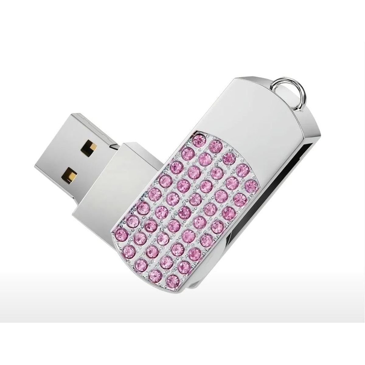 GENERICO - Memoria USB 128GB Rosado Cristales