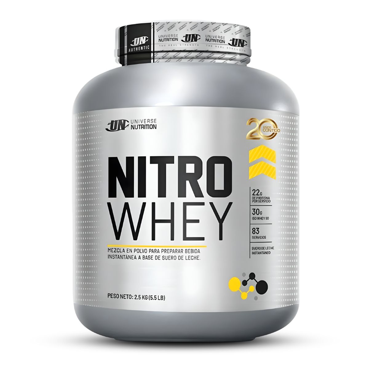 Universe Nutrition - Nitro whey 2.5 Kg Proteina Whey - Vainilla + 2 Sachet Nitro Whey