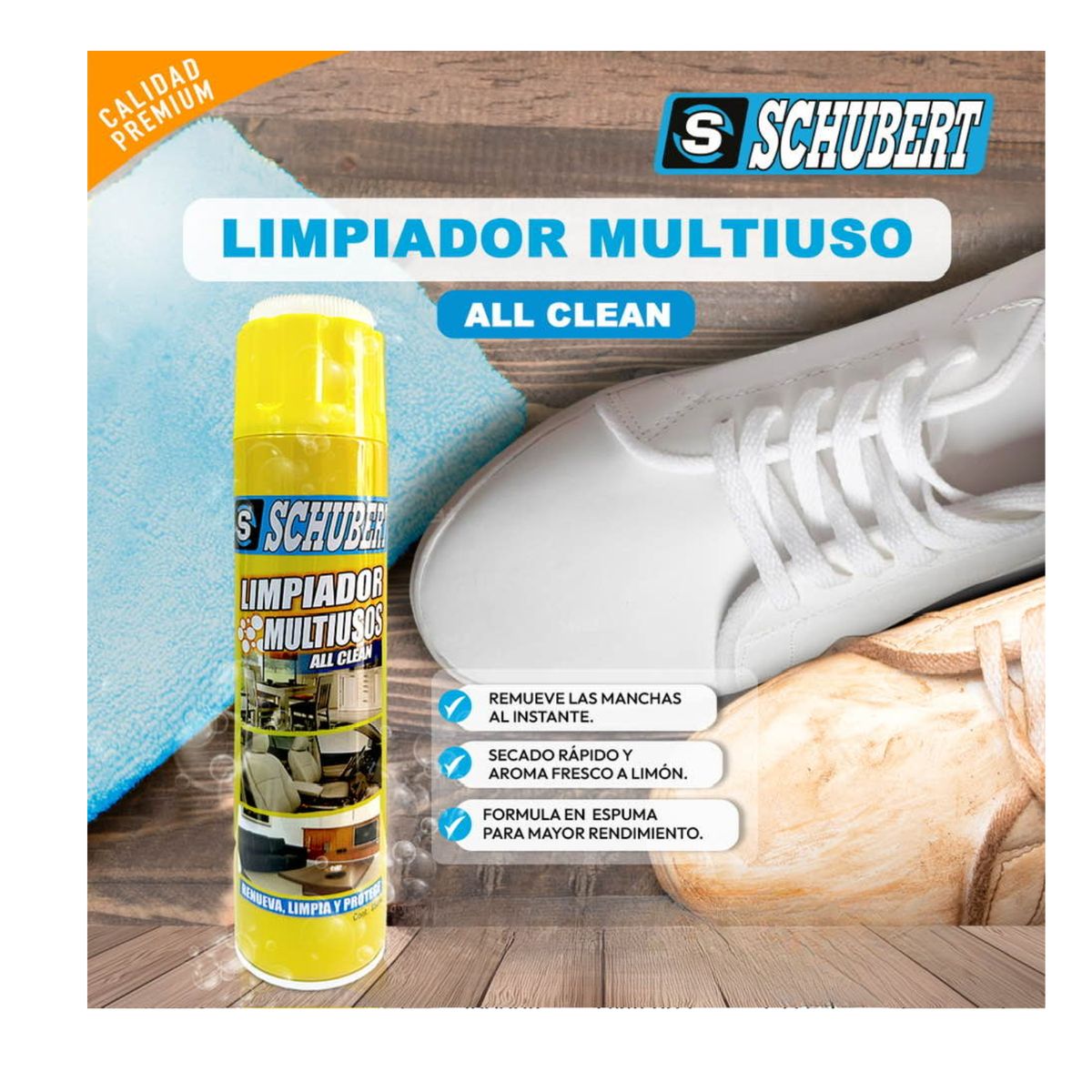 SCHUBERT - PACK 4 UND- LIMPIADOR MULTIUSO CON CEPILLO - ORIGINAL  SCHUBERT