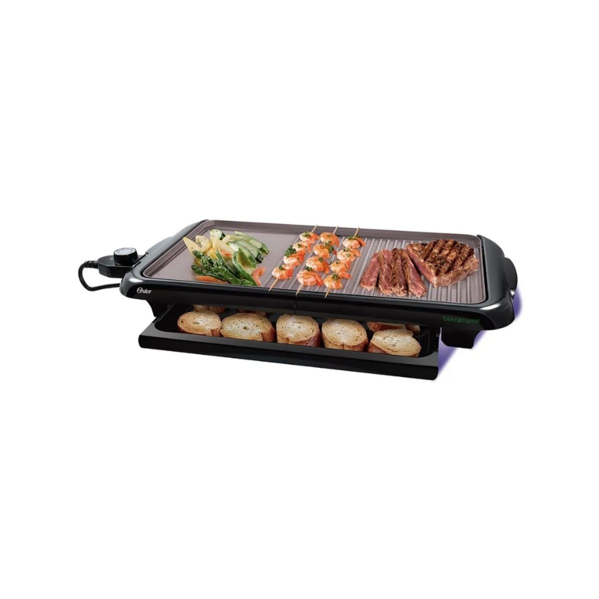 OSTER - Plancha y parrilla para asar Oster® Bioceramic® CKSTGR5085