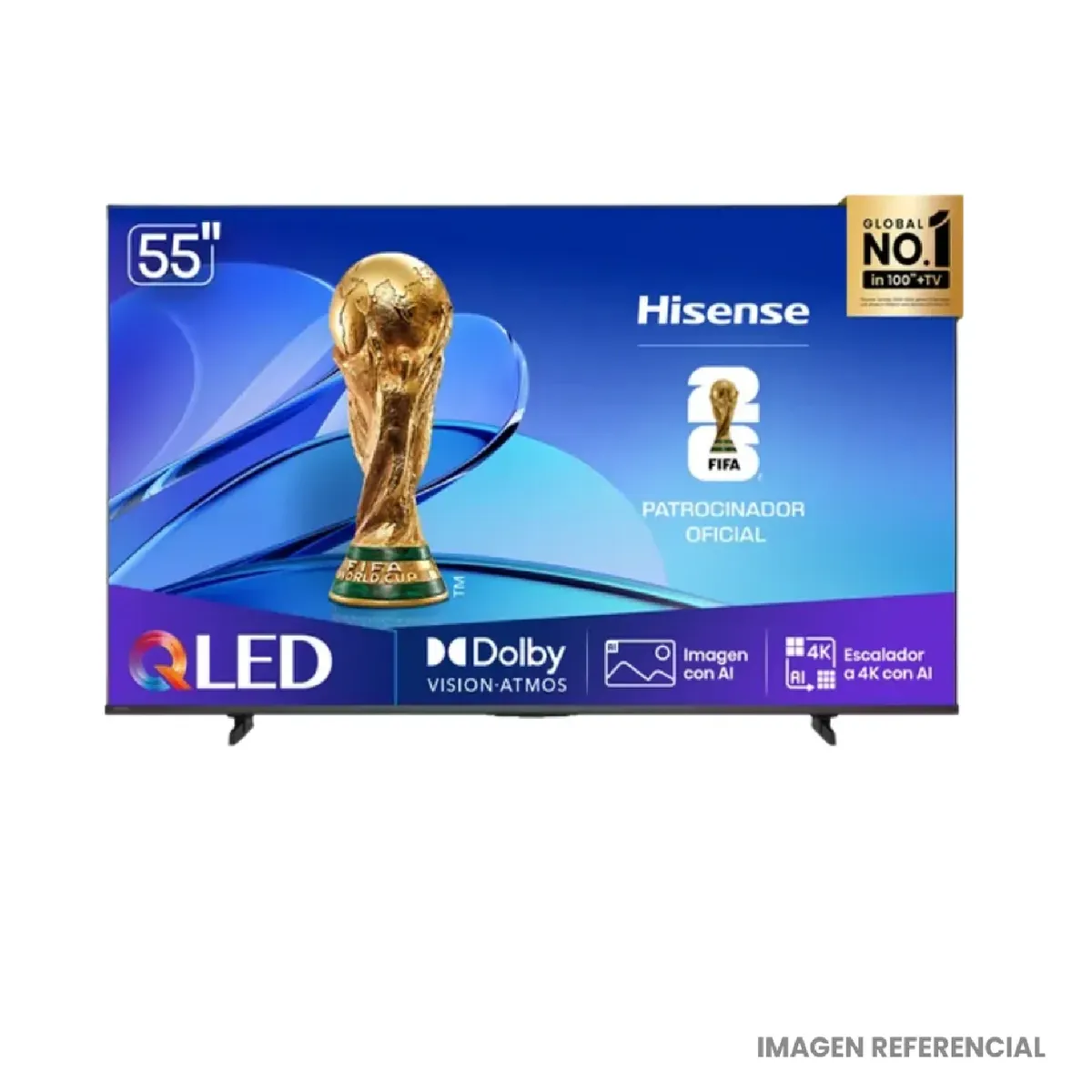 HISENSE - Televisor Hisense 55” Modelo 55Q6QV QLED 4K Smart TV Dolby Vision - 2025