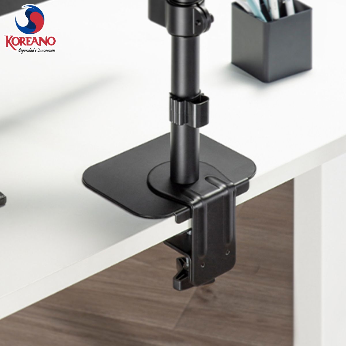 KOREANO SEGURIDAD E INNOVACION - PLACA DE REFUERZO PARA SOPORTE DE MONITORIDEAL PARA ESCRITORIOS DE VIDRIO O MADERA  XMA-06